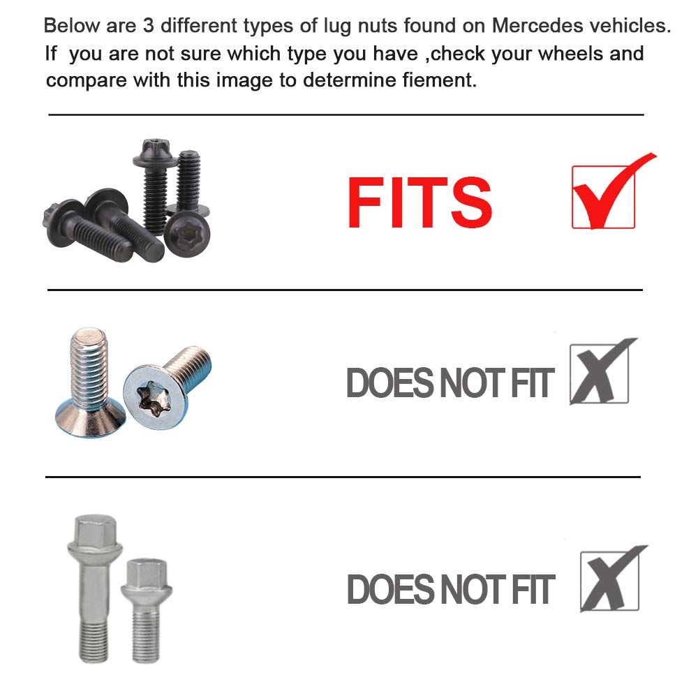 Viktec 17mm Convex, Flower Head Lug Nut Socket Protective Wheel Lug Nut Socket for Mercedes Benz (VT01907)