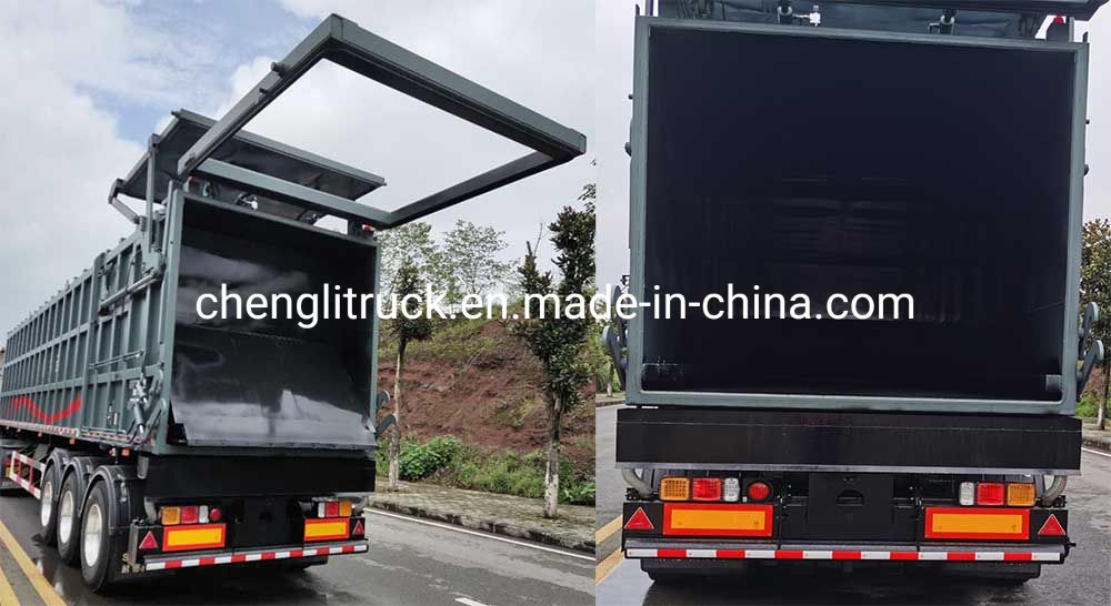 Tri-Axles 42cbm 45m3 Compressed Garbage Compactor Trailers