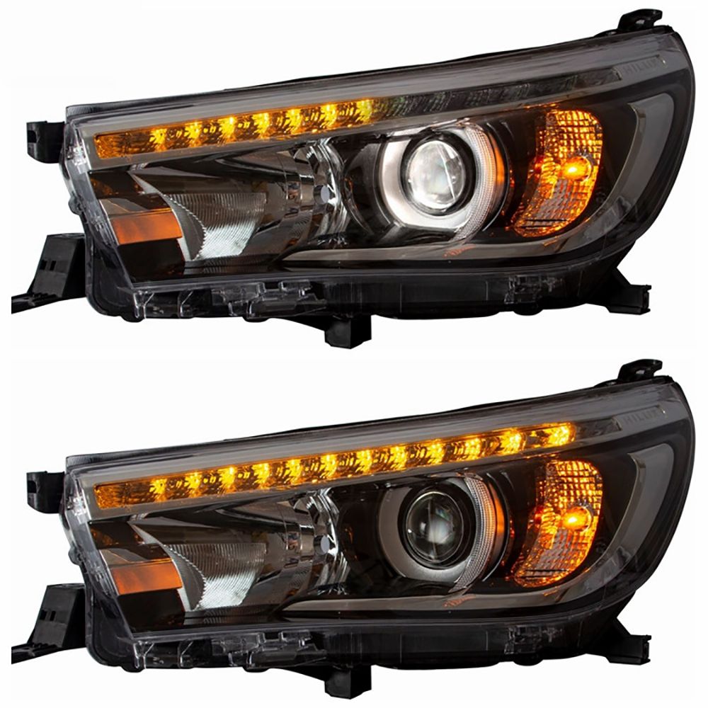 Vigo/Hilux/Revo Headlight for 2015-up with LED DRL &Moving Turn Signal
