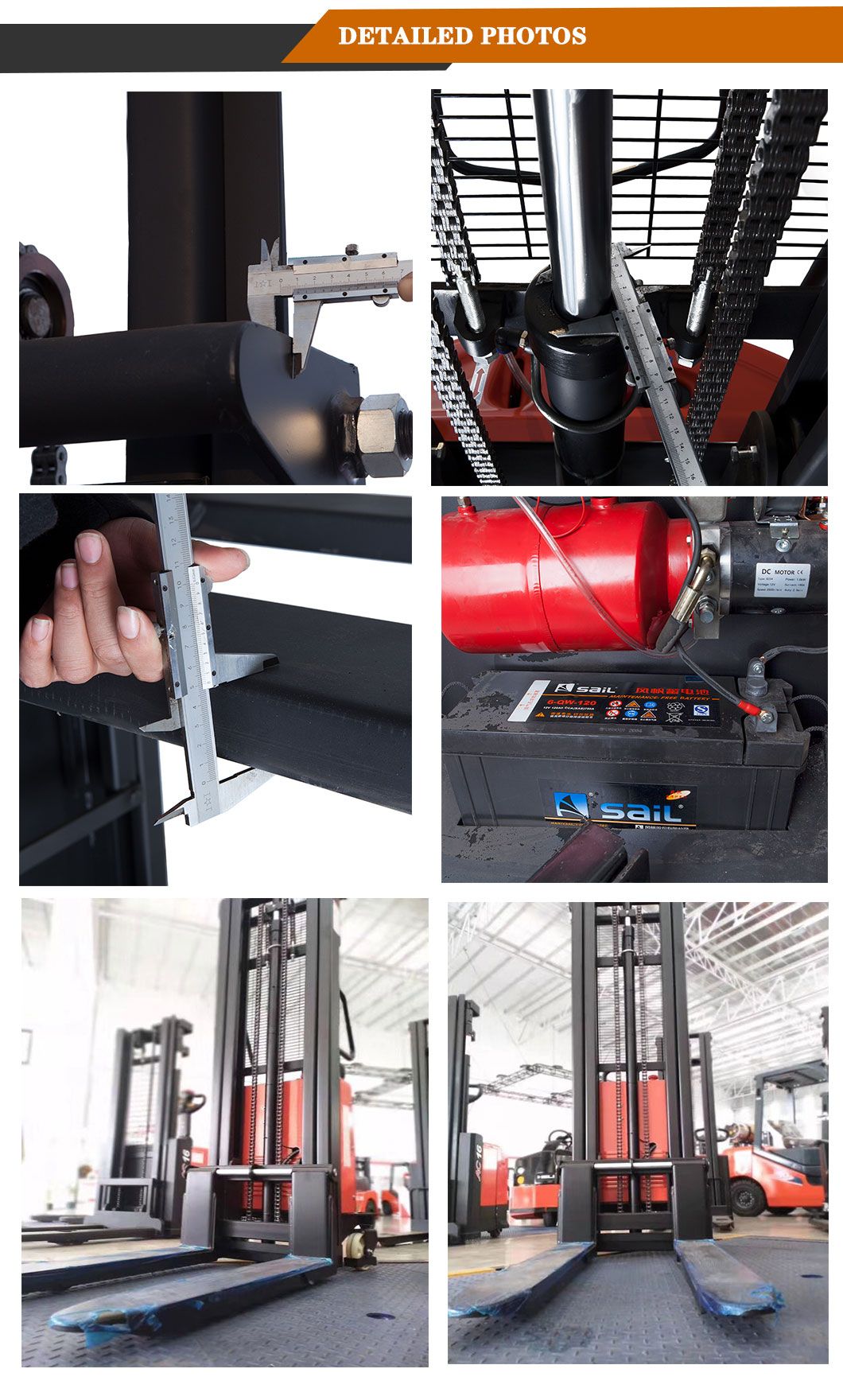 Factory Direct Sale Capacity 1 Ton Hand Operating Forklift Semi Electric Stacker