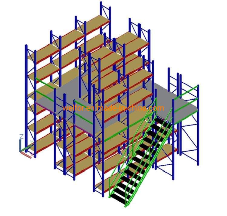 Warehouse Mezzanine Floor Stockage for Racking Mezzanine Shelf Warehouse Storage Mezzanine Racking
