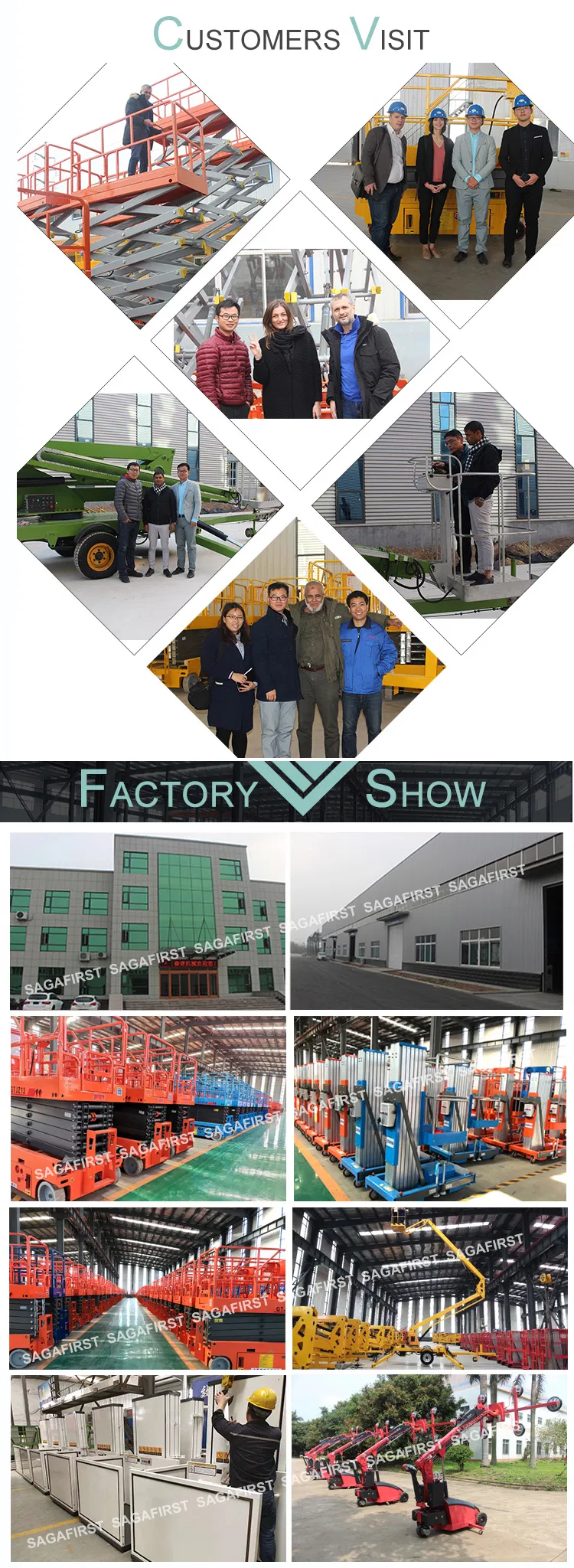 Hydraulic Goods Lifting Elevator Guide Rail Vertical Cargo Lift with Ce