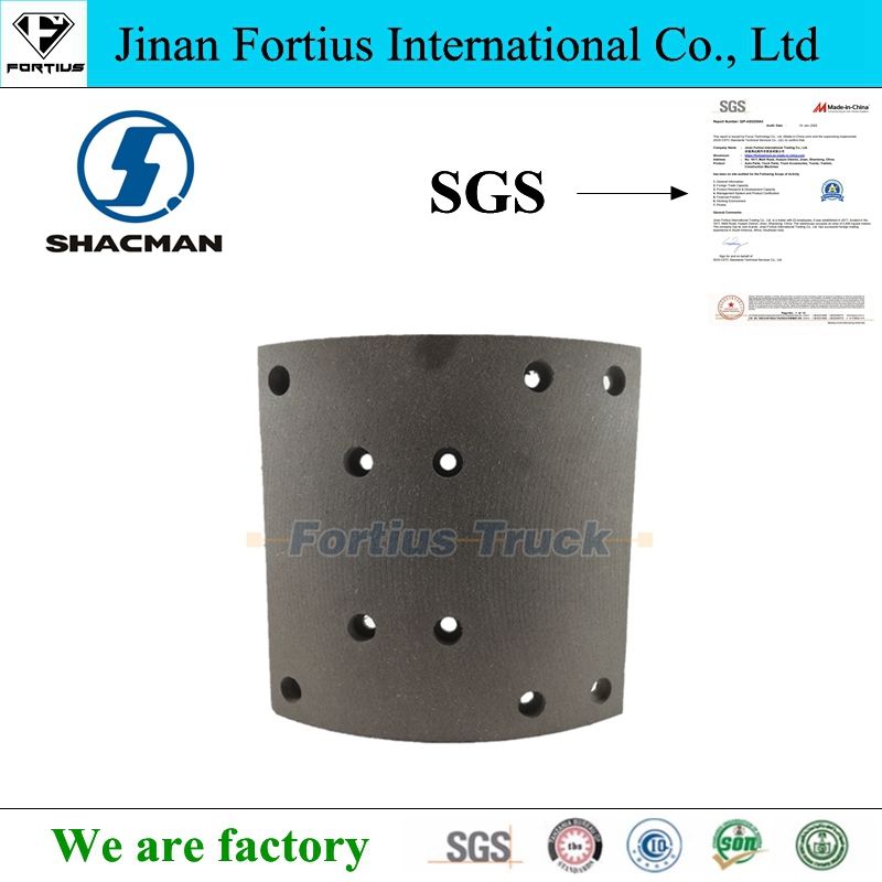 Truck Parts Weichai Dongfeng FAW Shaanxi Shacman Sinotruk HOWO Truck Spare Parts Brake Lining Rear and Front 8150220535