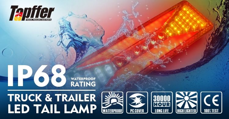 Truck Tailgate LED Strip Light Bar Waterproof Triple Row Triple Color 5 Function with Reverse Brake Light 1.2m &amp; 1.5m