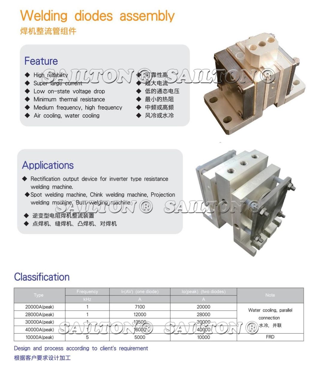 Replacement 5sdd71b0400 High Denisty Reliability Welding Machine Diode