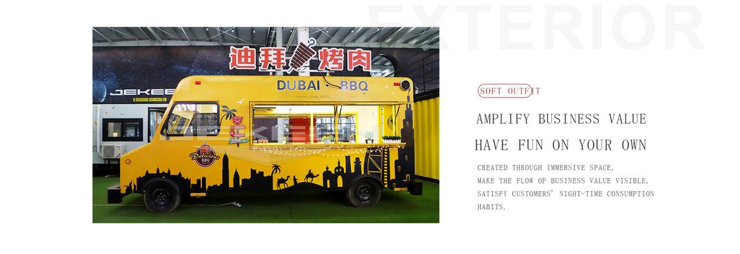 Jekeen Top Quality Electric Food Truck with CE and SGS for Sale-Green