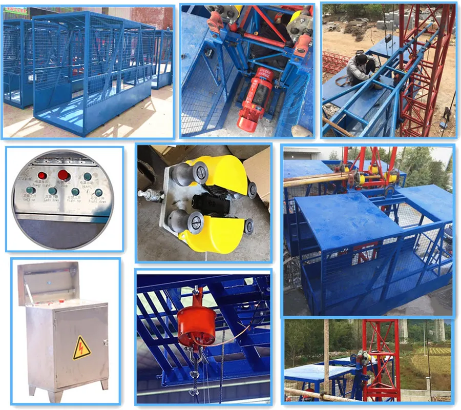 Widely Used Construction Building Brick Lift 1ton Materials Cement Lift with Competitive Price