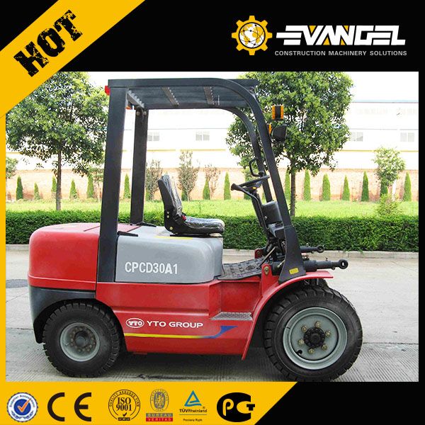Yto 2.5 Ton Diesel Forklift Rough Terrain Forklift Cpcd25
