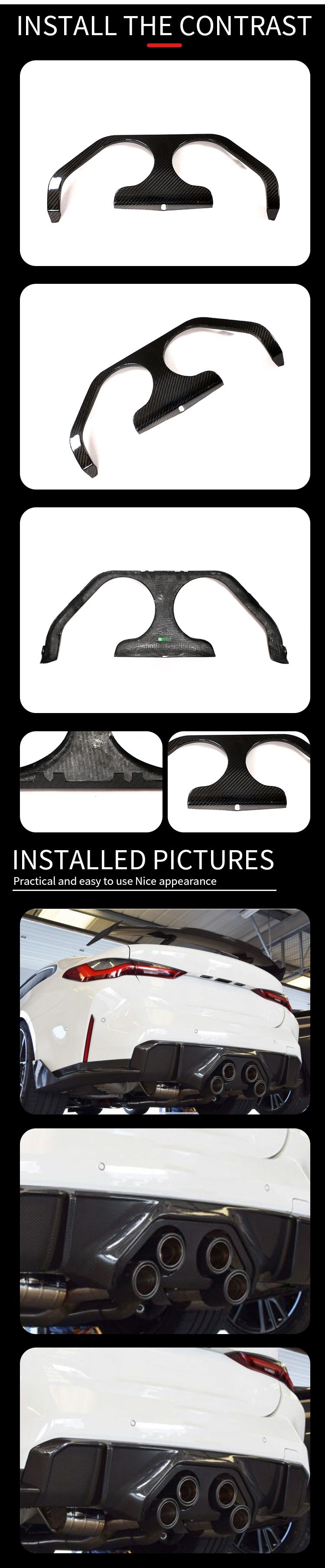 Dry Carbon MP Type Exhaust Trims for BMW G80/G82 M3/M4