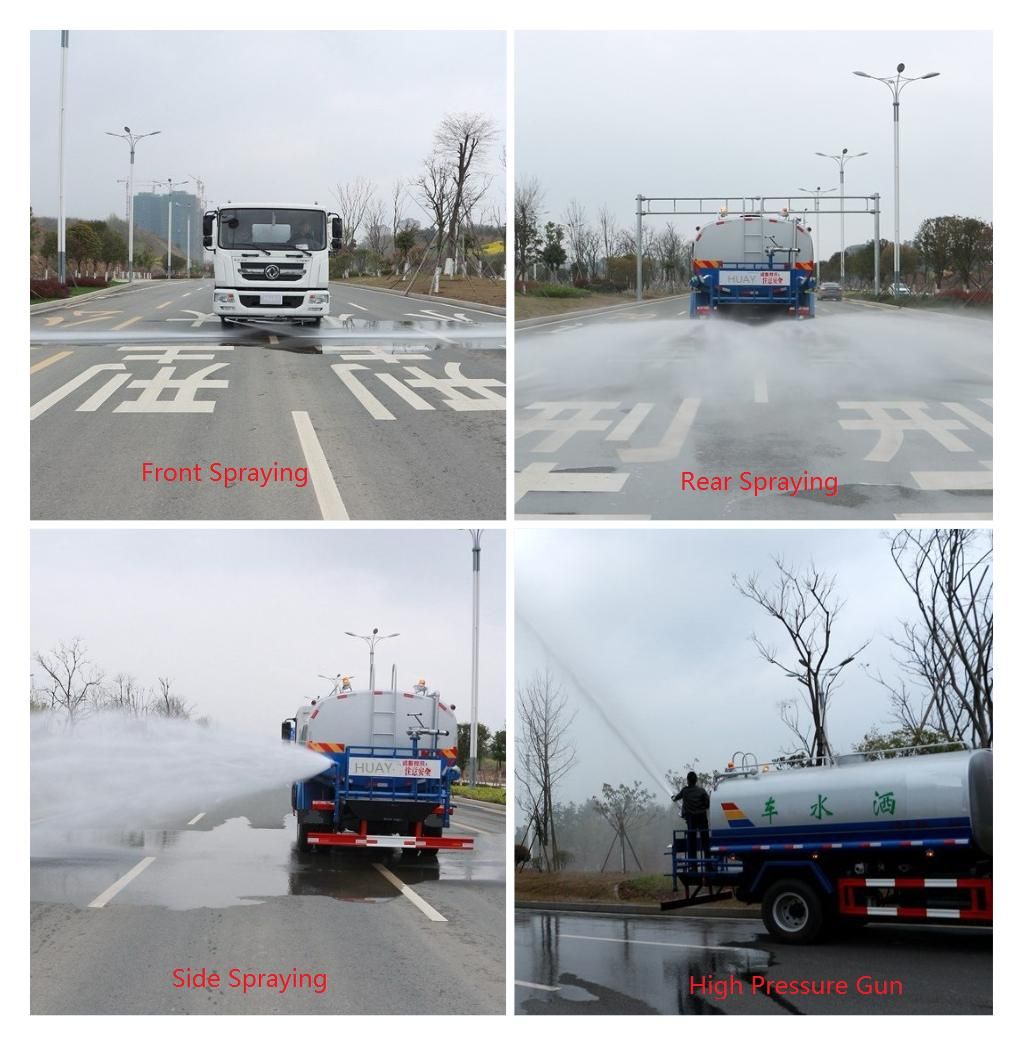 Dongfeng 6000liters Water Sprinkler Bowser Truck Left or Right Hand Drive (4X2/4X4 Stainless Steel Tank)