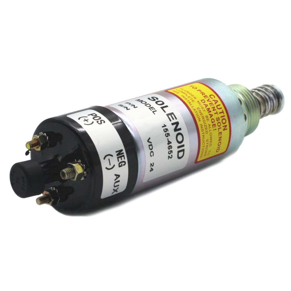 8c-3663 155-4652 24V Engine Fuel Shutdown Stop Solenoid Shutoff Solenoid for Caterpillar E320b E325b