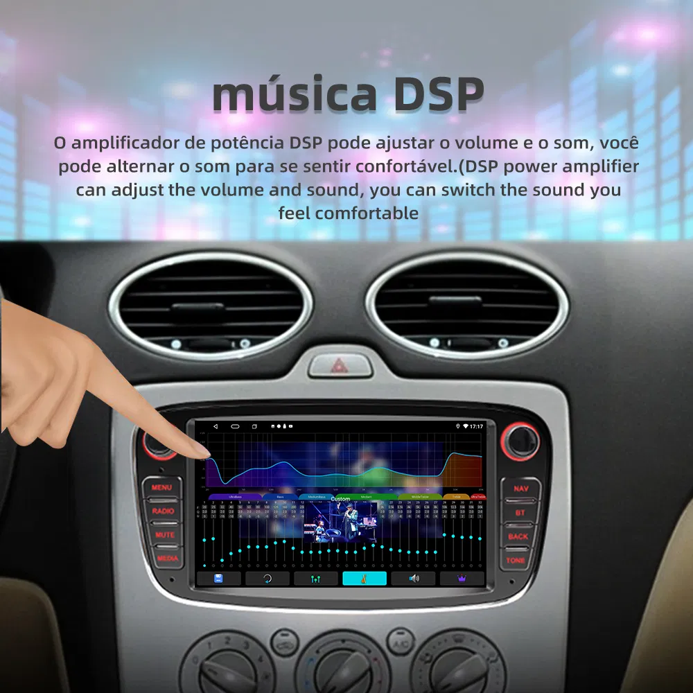 2 DIN 7&quot; Car DVD Radio Player Android 10 Autoradio GPS Navigation for Ford Focus Mondeo