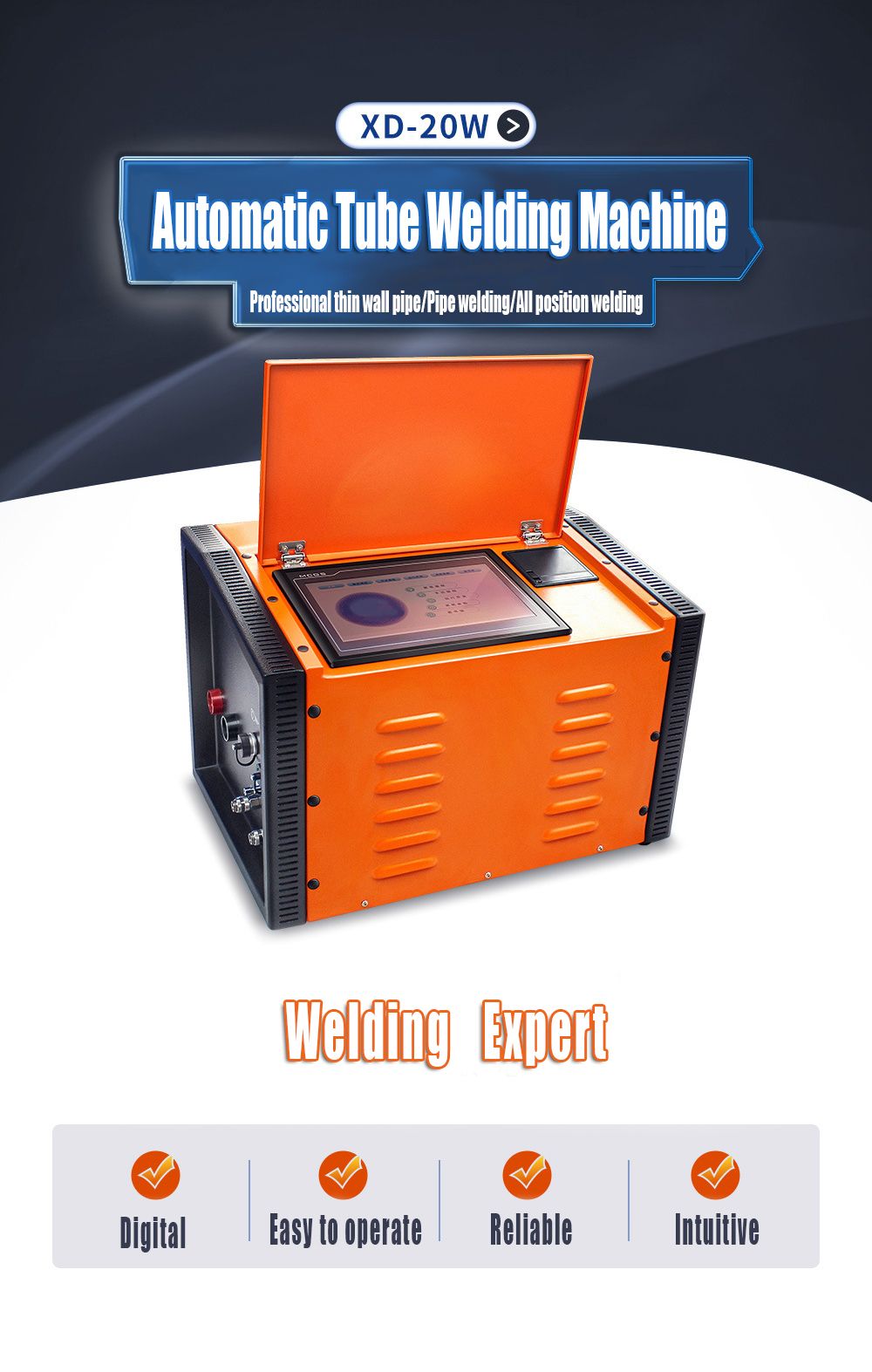 Automatic Orbital Welding Machine/TIG Welder for Small Size Stainless Steel Carbon Steel Pipes/Tubes with Clamps