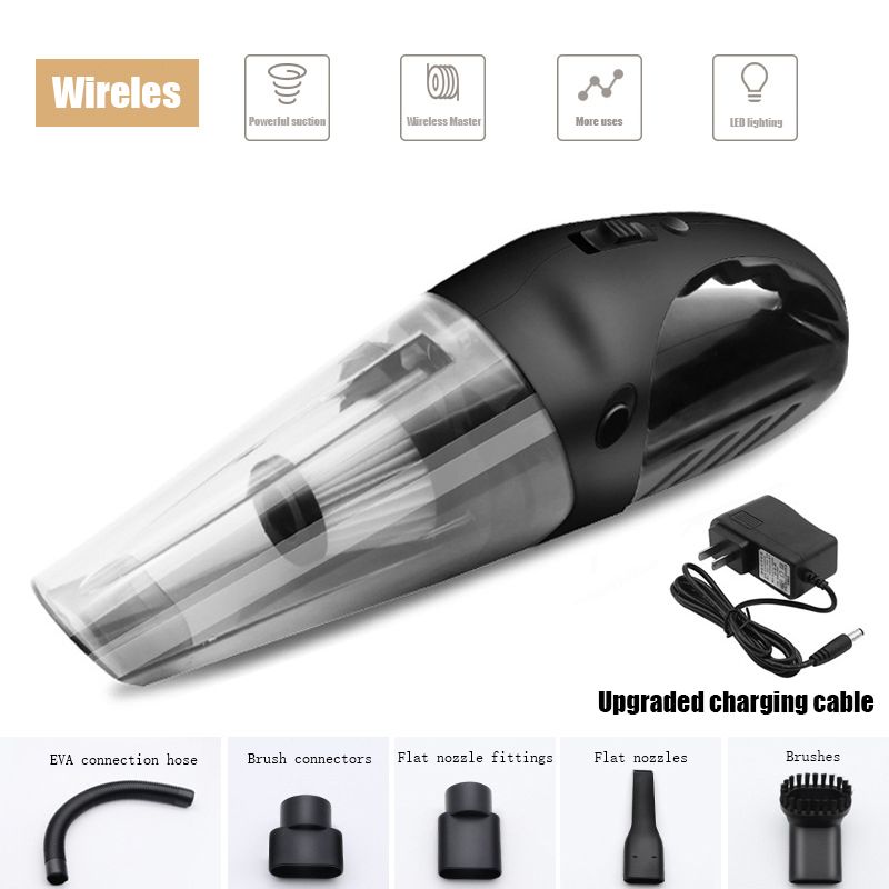 Vacuum Forming Machine Wireless Vacuum Cleaner DC 12 Volt 120W with Handbag 4.8kpa Cyclonic Wet/Dry Auto Portable Vacuums Cleaner