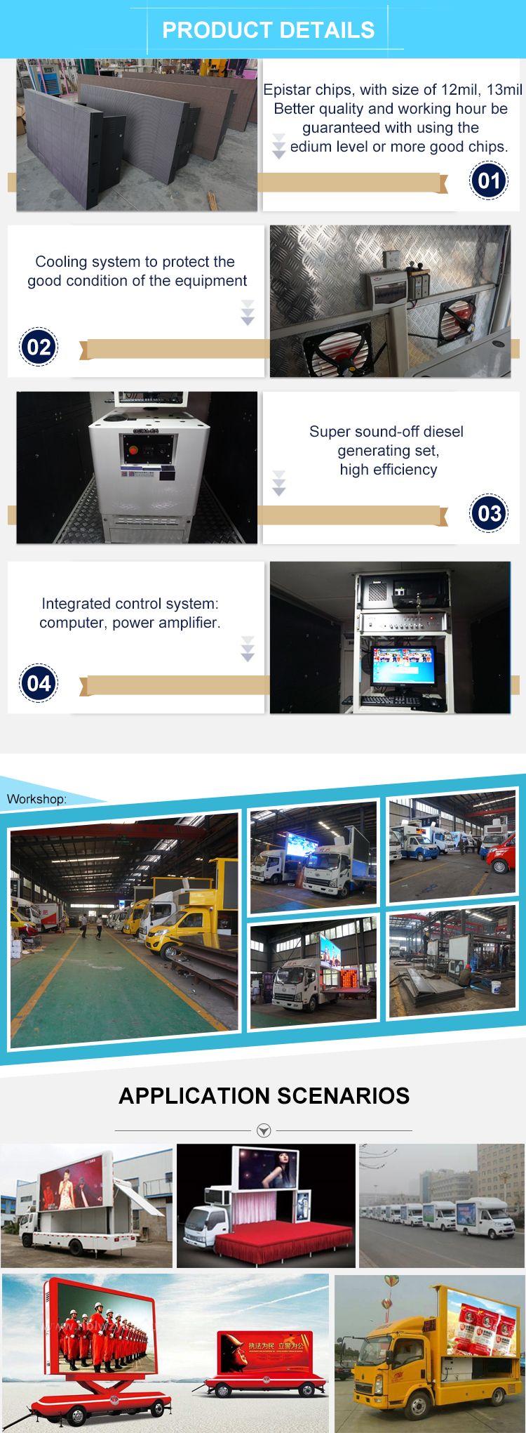 Mini Small LED Billboard Advertising Screen Truck