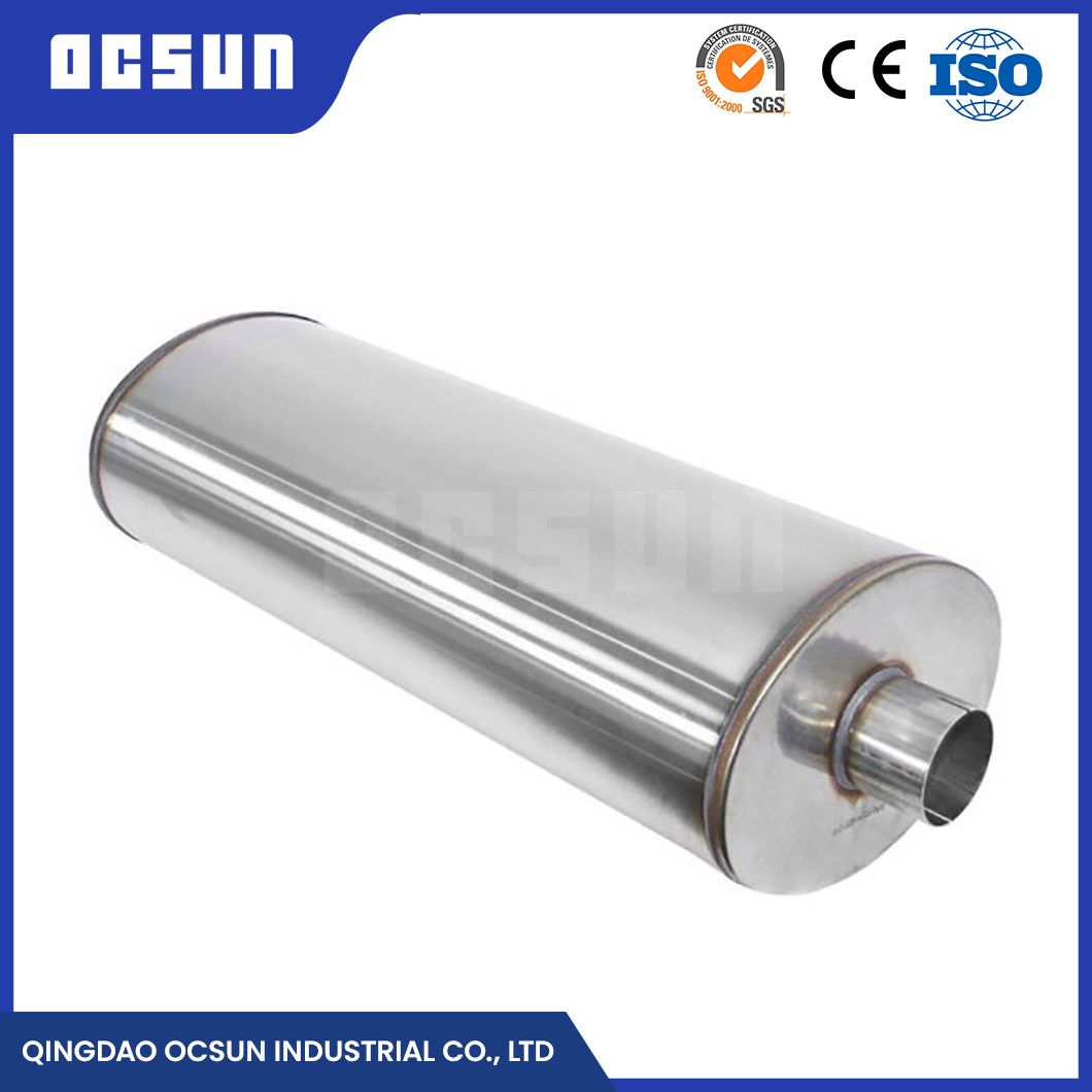 Ocsun High-Quality 409 304 Stainless Steel Material Air Silencer Factory China Aluminized Muffler