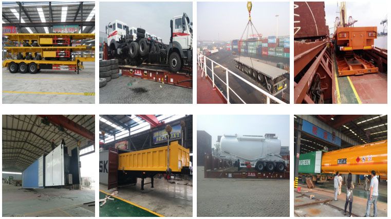 2 Axles 40 Foot Wharf Container Terminal Semi Trailer