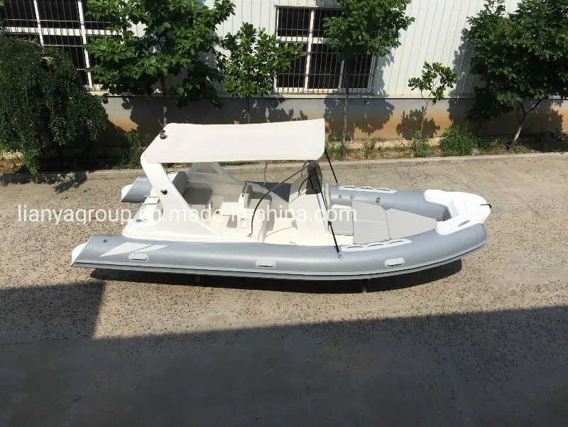 Liya 5.8m 19FT China Hypalon Sport Rib Boat Fiberglass Hull