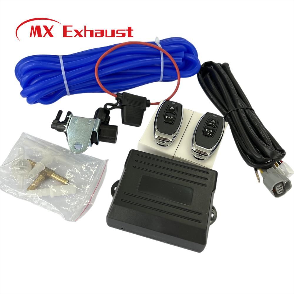 1 Set (2 muffler) 2&quot; Car Universal Performance Electric Valvetronic Exhaust Vacuum Valve Valved Muffler with Remote Control Tip