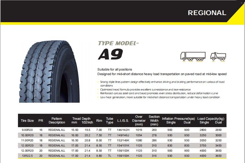 Truck Tyre Joyall Exmile Luhe Autostone Brand TBR A919 12r22.5 A958 Pattern 11r22.5 9.00r20 10.00r20 11.00r20 12.00r20 Doveroad Truefast Bossway Yousheng