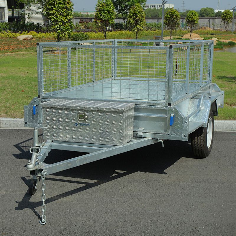 6X4 7X4 7X5 8X5 Galvanized Box /Farm Trailer with Cage