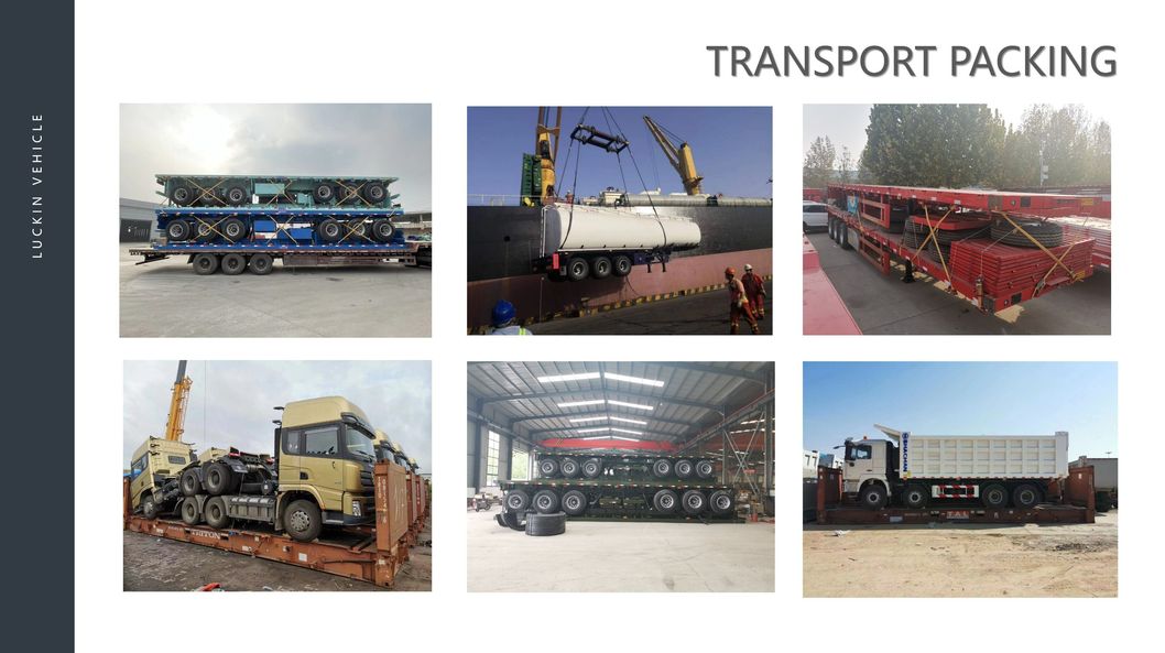 Luckin Manufacturer 4 Axles 80 Ton U-Shaped Rear Dump Tipper Hydraulic Dumper Semi Trailer for Coal and Ore Transport