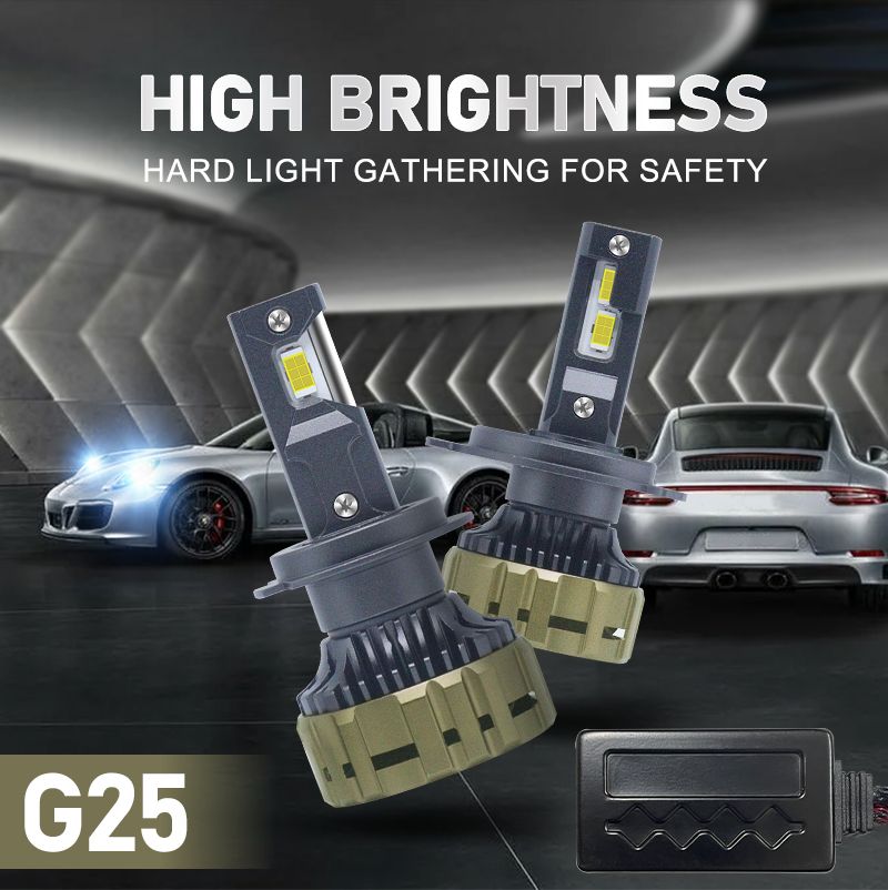 The Latest High Power G25 12V-24V H4 Headlight 130W 55000lm H7 H11 9005 9006 Headlight Auto Parts for Cars and Trucks