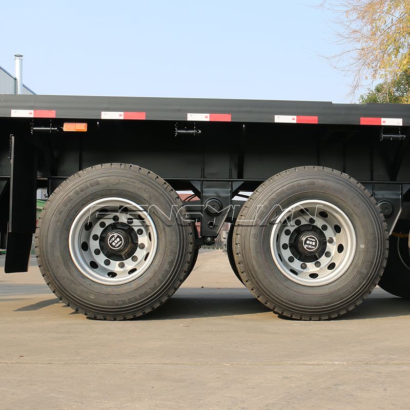Fengyuan Factory Price 40FT Cargo Container 3 Axle Flatbed Semi Truck Trailer
