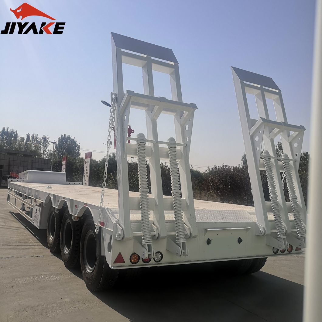 3 Axles 40t 50t 60t Cargo Lowboy Lowbed Semi Trailer