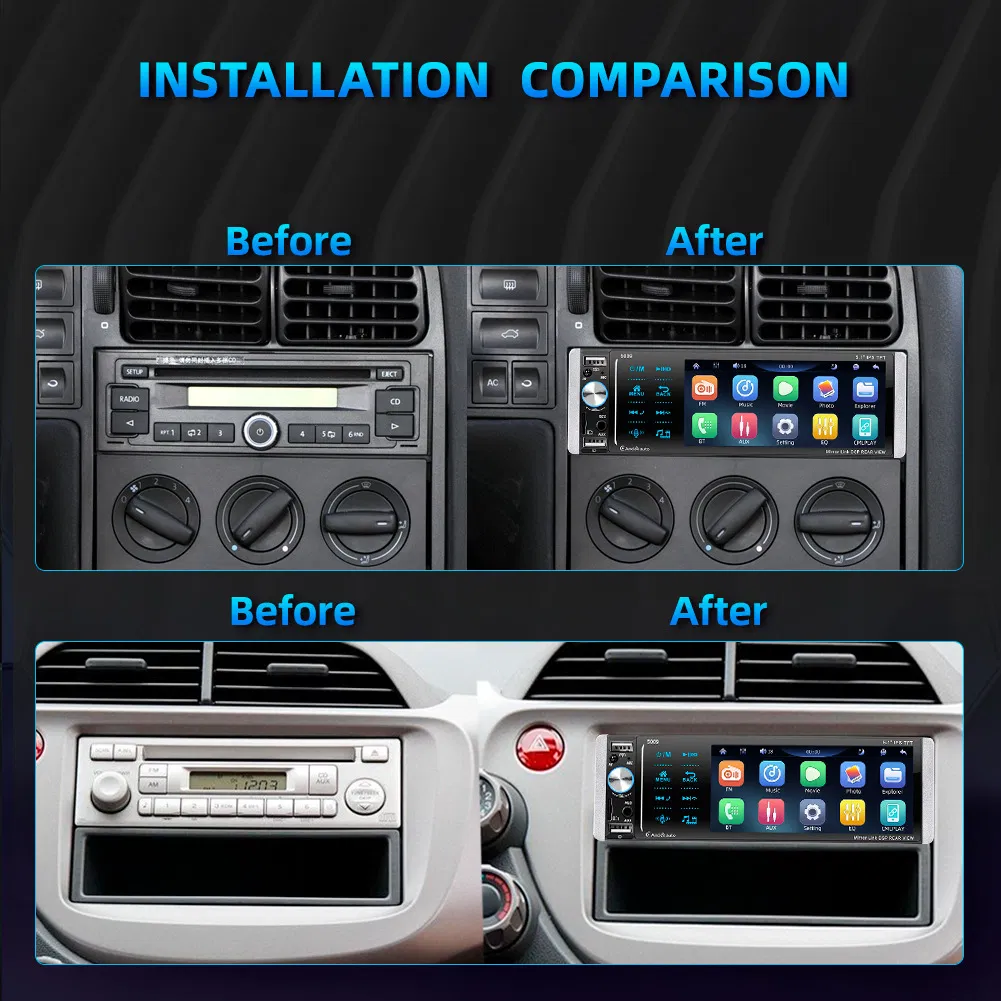 New One DIN Car Stereo Video Radio MP5 Player with Bluetooth, Aux, USB