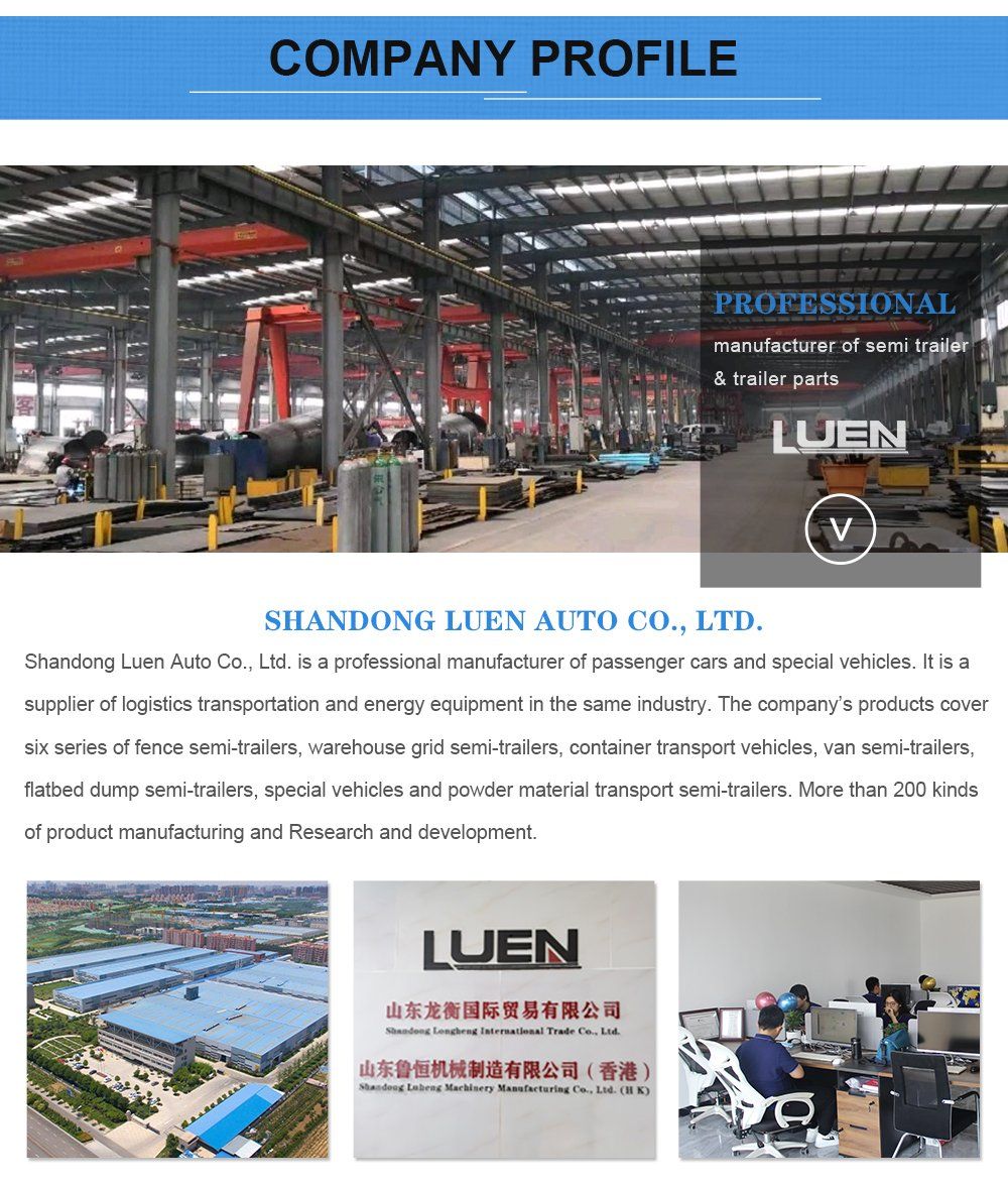 Luen 50tons 2axles Bulk Cement Transport Semi Trailer