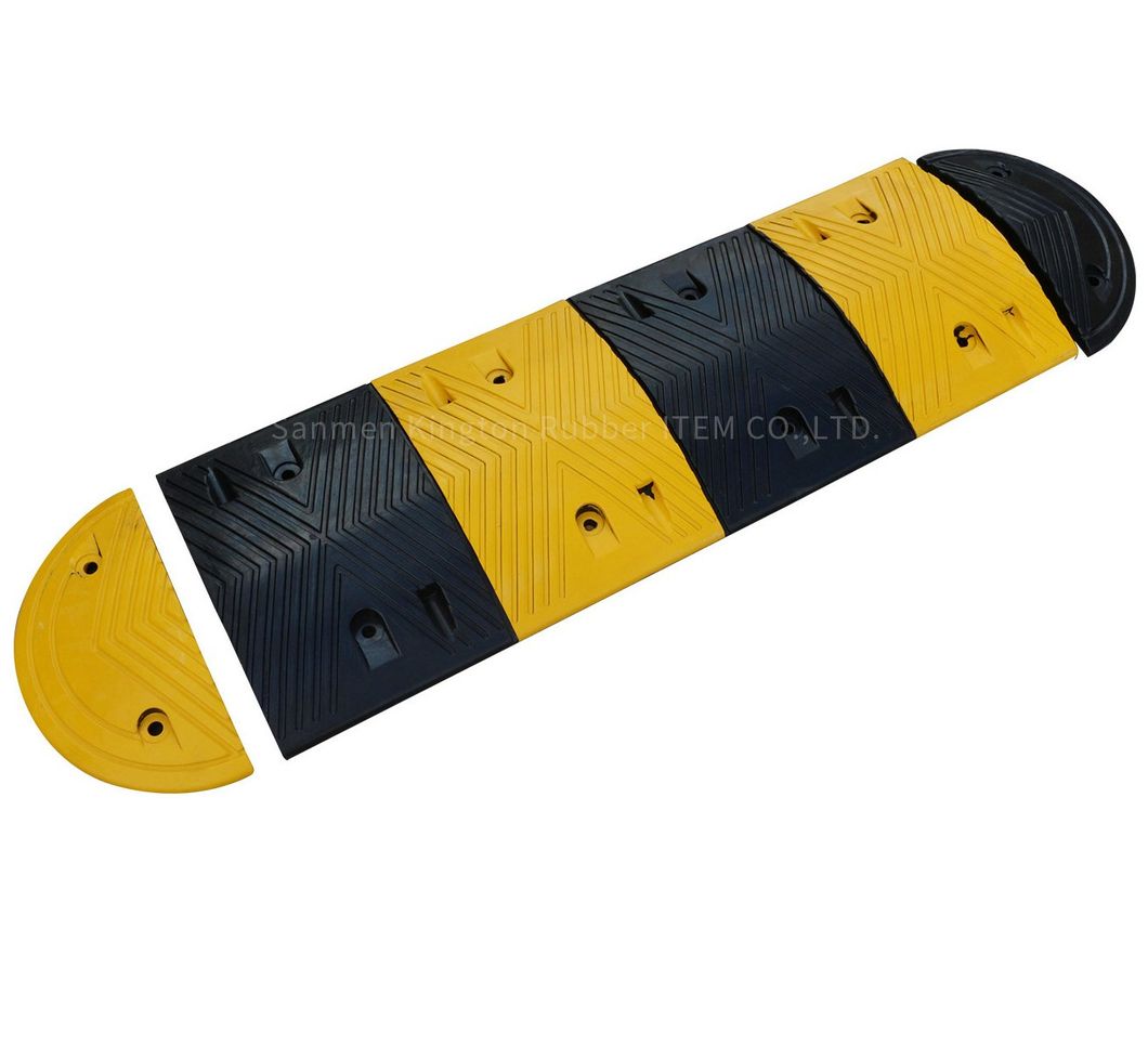 New Arrivals Reflective Visual Rubber Speed Hump Safe Traffic Rubber Road Hump for Road Safety