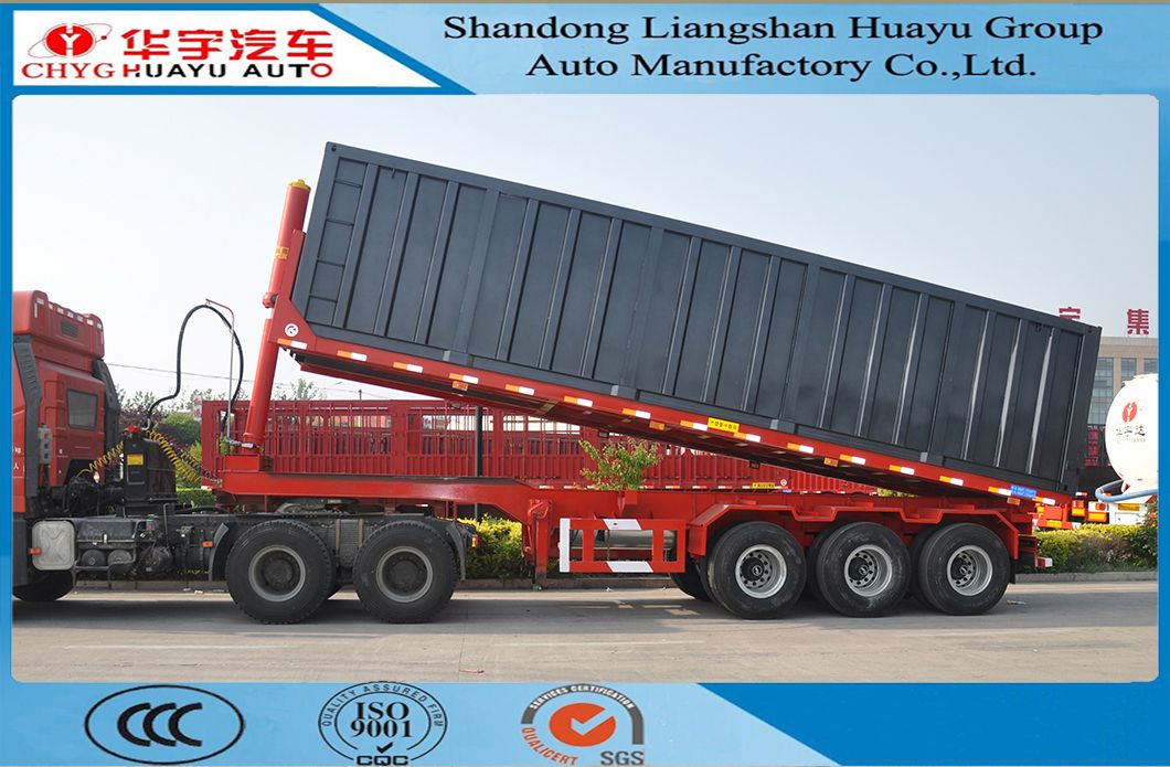 3 Axle U Shape/Type Dump/Tipper/Tipping Semi Trailer