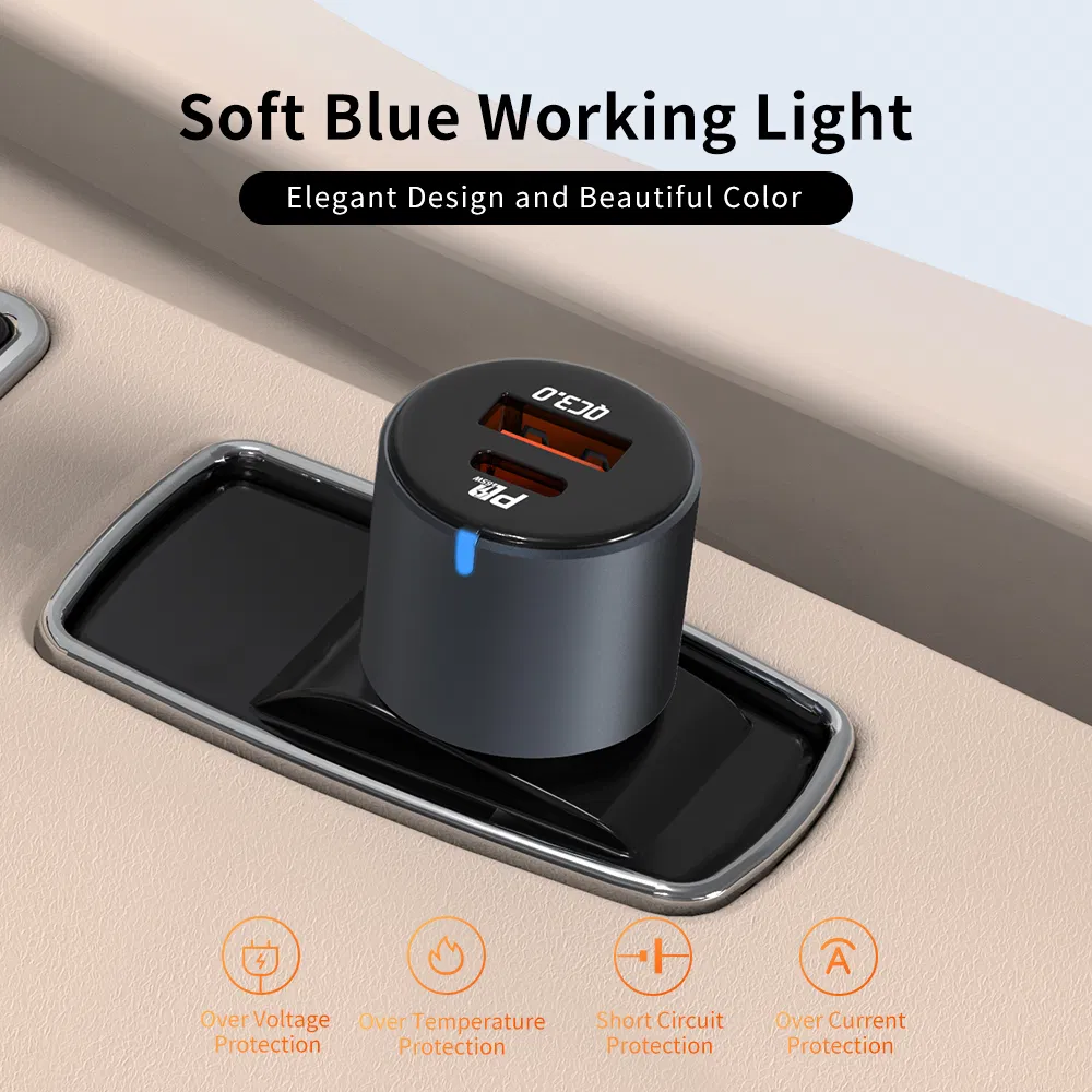 100W USB Car Charger Fast Charging Car Charger USB C with QC3.0 Pd