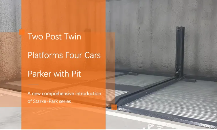 2 4 Cars Underground Storage Garage Car Parking Lift with High Quality