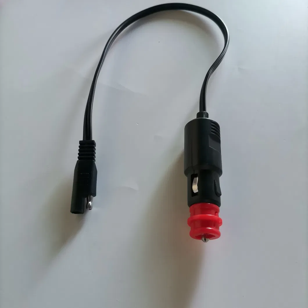 2pin SAE Connector to Alligator Clips Adapter Cable with Switch 16AWG 1.5m Red and Black Wire