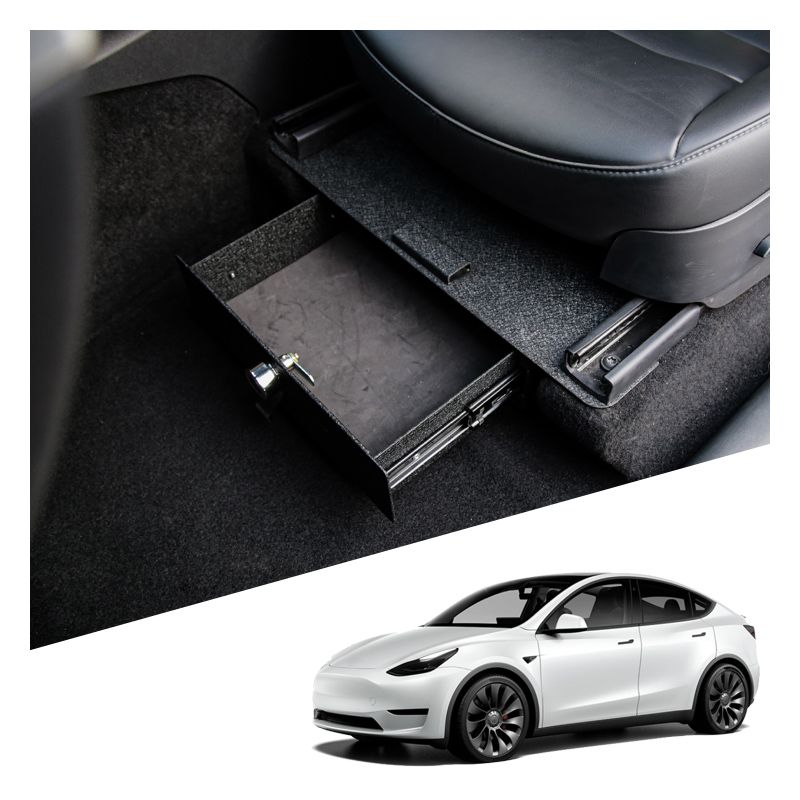 New Design Car Interior Accessories Under Seat Storage Box with Password Lock for Tesla Model Y