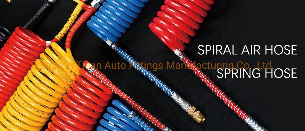 Coorosion Resistance Coiled Air Cables with Plastic / Steel Spring Protection