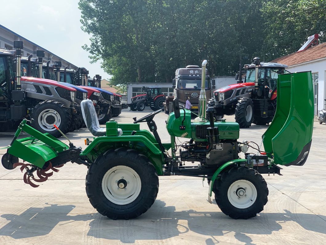 Factory Supply Chinese Shandong 18HP Farm/Mini/Diesel/Small/Agricultural Tractor with Tiller