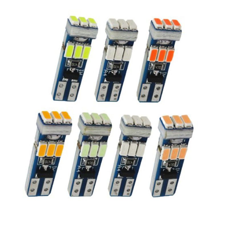 Car LED Light Automobile Bulb T5 Side Marker Lamp License Plate Reading Lamp 5W5-9SMD-4014 Cross Border Small Lamp