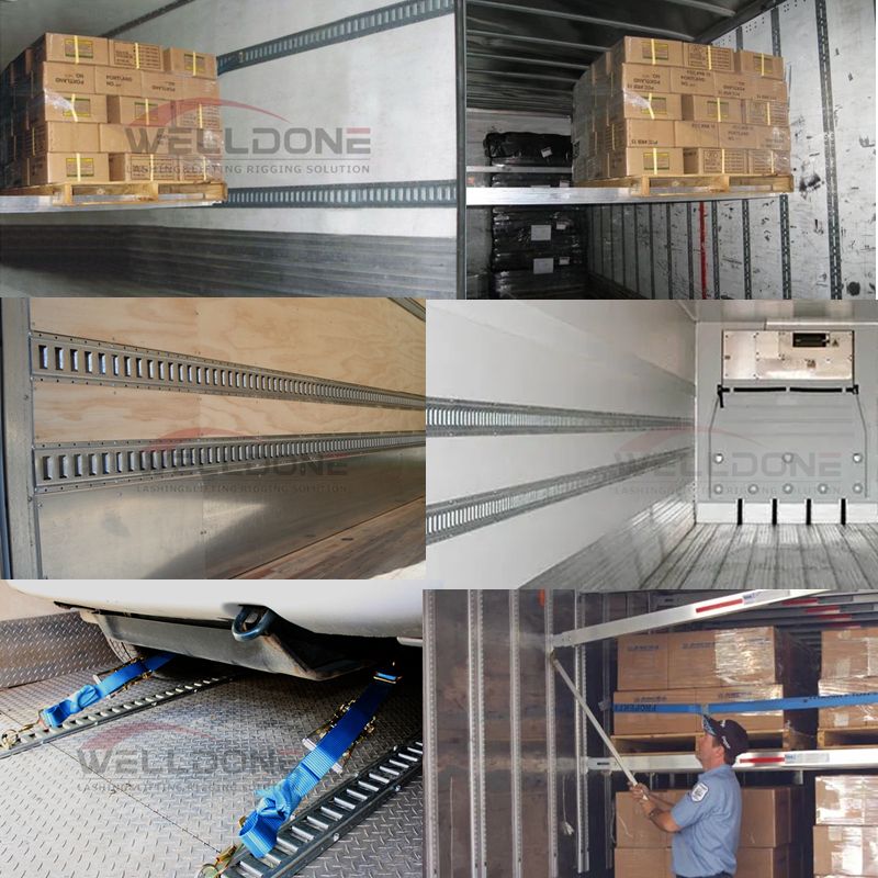 Logistic Van Load Restraint Cargo Control Vertical E Track for Truck Body