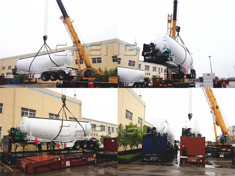 3 Axles 60t Weichai Engine Compressor Powder Bulk Cement Tank Semi Trailer