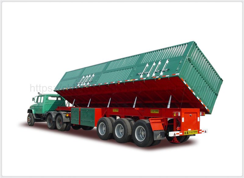 Chhgc 3 Axle Multifunctional Van-Type Side Dumping Semi Trailer