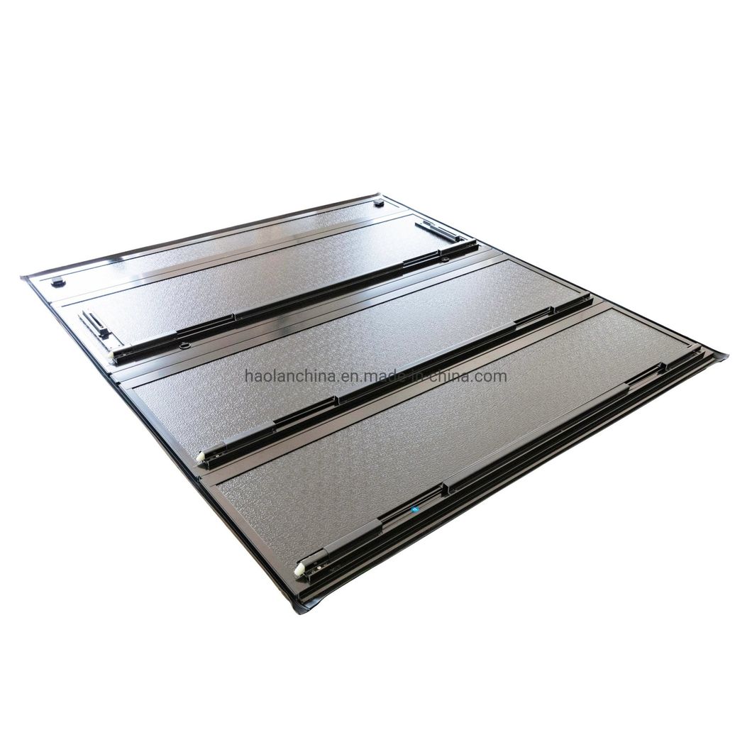 Wholesale Auto Parts High Quality Hard Tri Fold Aluminum Tonneau Cover for Ford F150/Gmc/RAM/Frontier/Titan/ D-Max / Tacoma