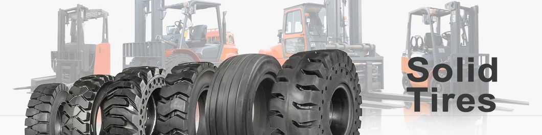 16X5 1/2X10 1/2(16*5.5*10.5, 406X140X266.7) High Durability Smooth SM Traction TR Tread Press-On Bands(POB) Solid Tyre, Compacted Bonded Mould On Tire with Rim