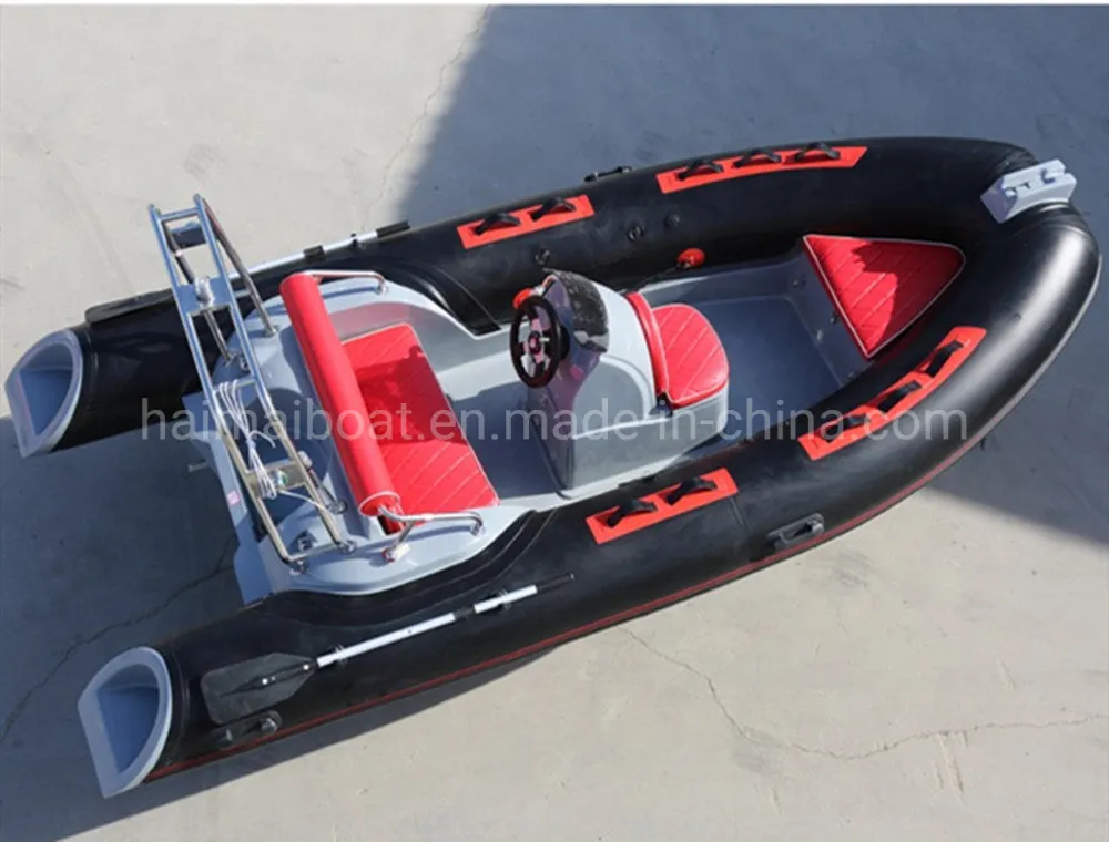 14feet 4.3m Fiberglass Rigid Hull Orca Hypalon Heytex Tube Inflatable Fishing Boat High Speed Sport Boat Luxury China Boat by Handmade Coastwise Cruiser Boat