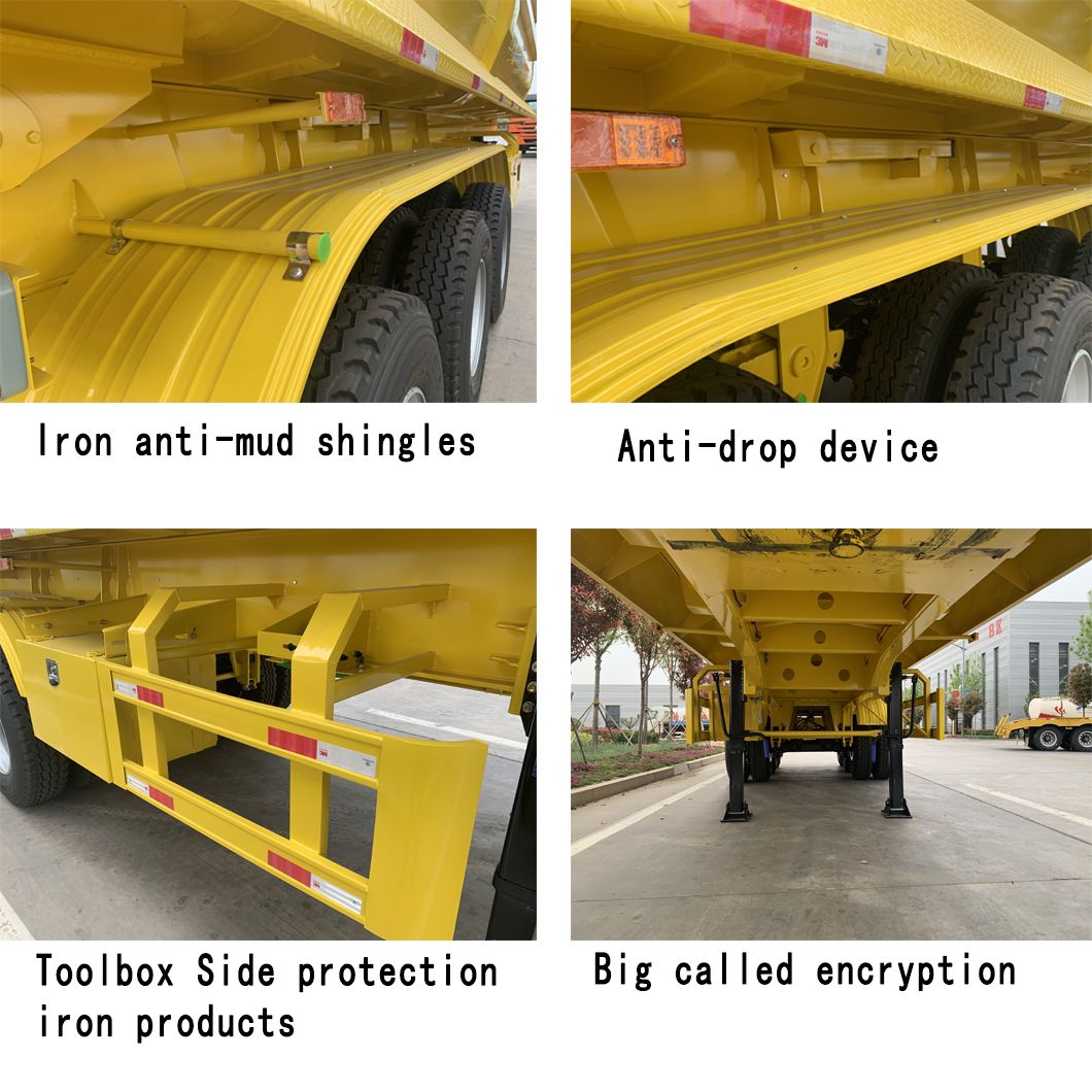 45cbm 60ton Aggregate Clinker Transport Used in Uzbekistan Dump Tipper Semi Trailer