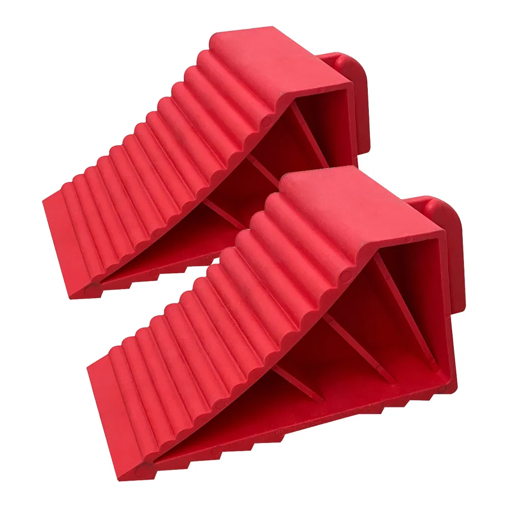Gt-02p Heavy Duty Plastic TPR Rubber Trailer Wheel Chock Wedge Wheelchock for Cart Outdoor RV