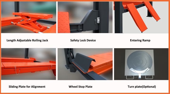 Top Valued Ce Certificated 4 Post Car Alignment Lift