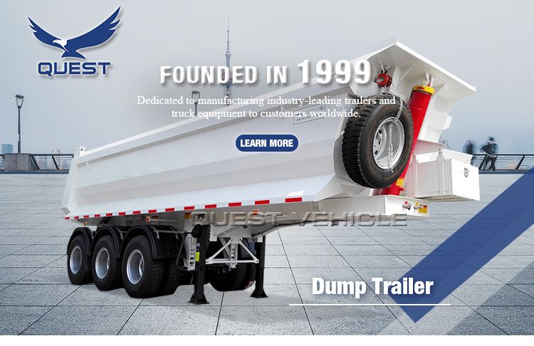 Limestone, Sand 3 Axles Rear Dump Trailer, Semi Tipper Trailer